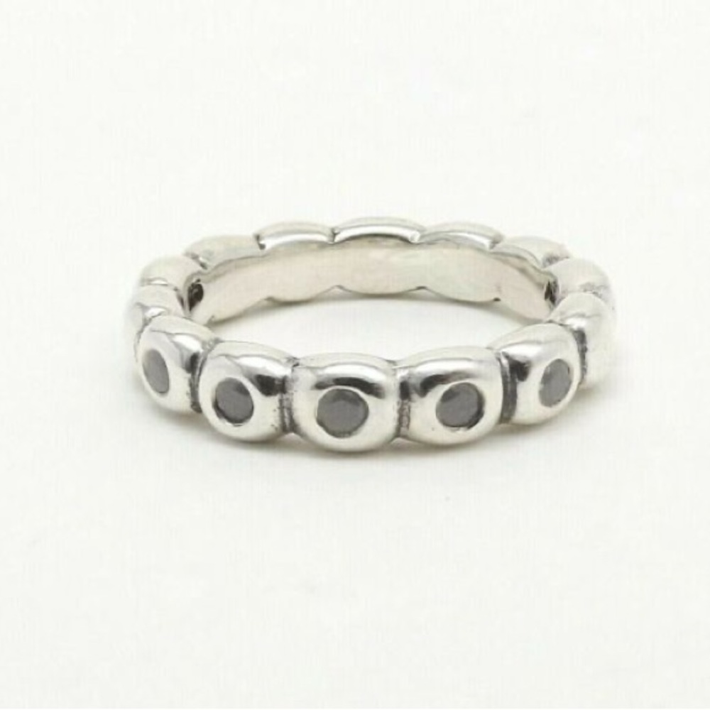 Pandora Black Ice Retired Ring  Size 7.5